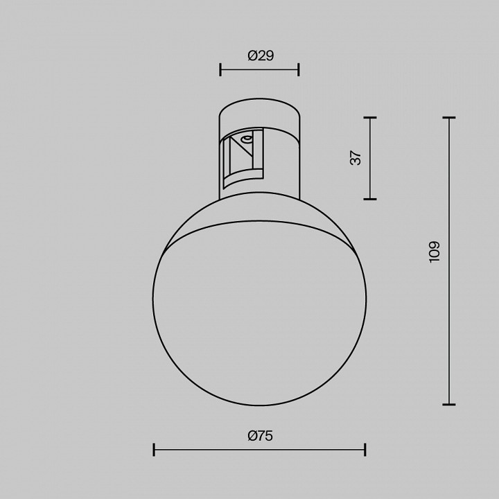 Накладной светильник maytoni luna tr149-1-5w4k-bs