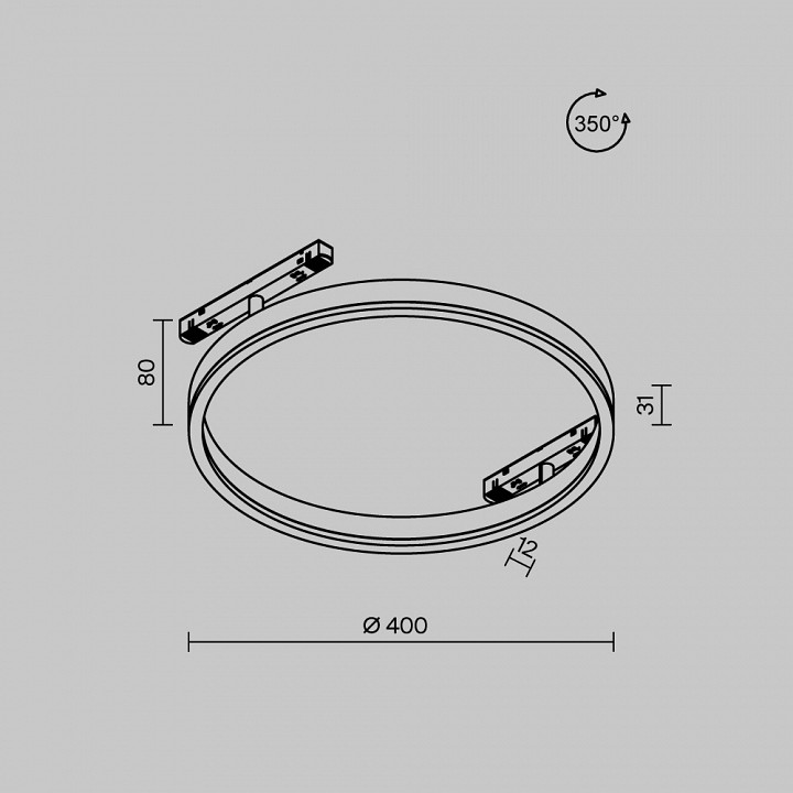 Накладной светильник maytoni rim tr227-2-24w3k-b