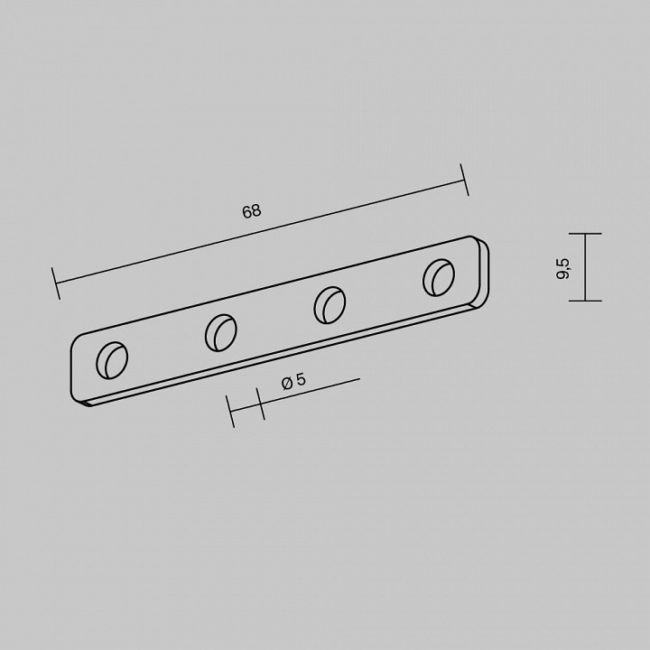 Крепление для трека maytoni accessories for tracks exility tra034d-c-42s
