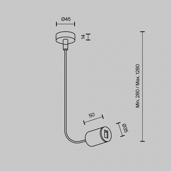 Токопровод концевой maytoni flarity tra154c-sb1-pt