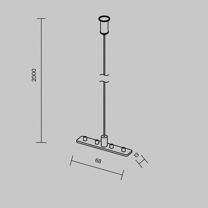 Подвес для трека maytoni accessories for tracks exility tram034sw-2s