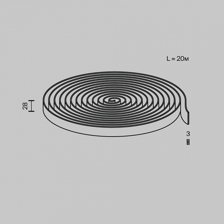 Трек-ремень maytoni conductive textile tape parity trx130-1.20gr
