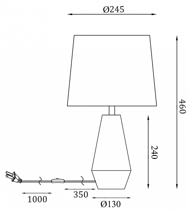 Настольная лампа декоративная maytoni calvin table z181-tl-01-w