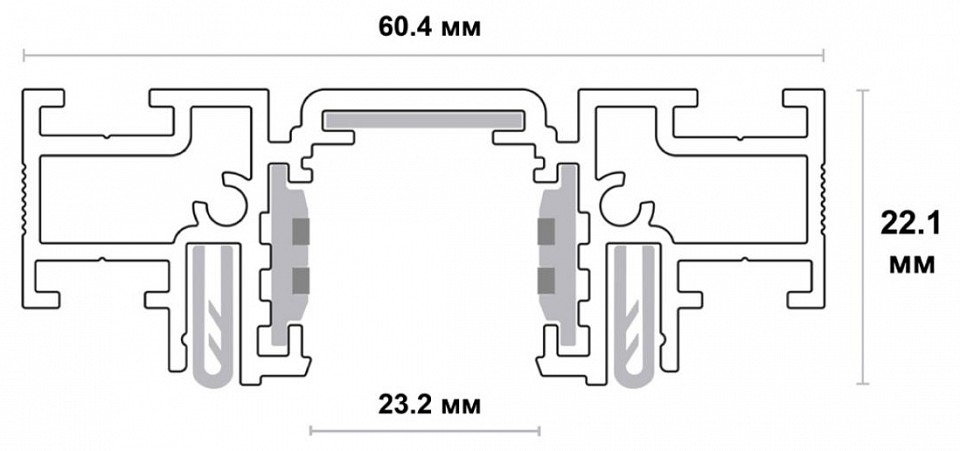 Трек встраиваемый novotech flum 135179
