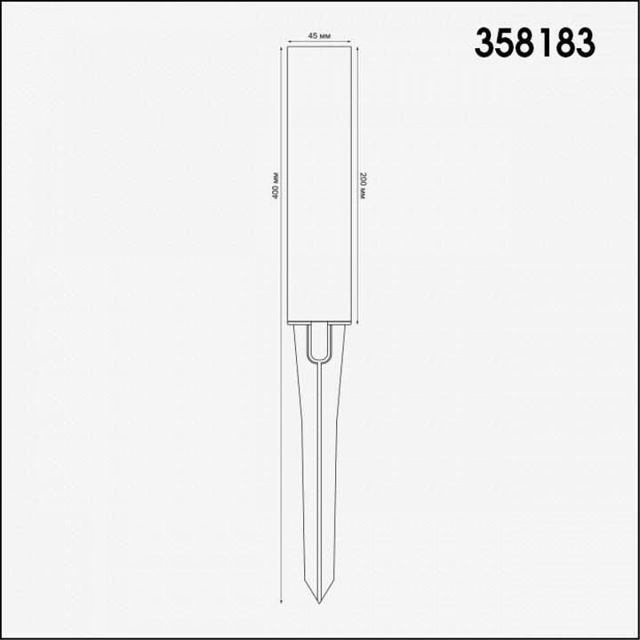 Наземный низкий светильник novotech nokta 358183