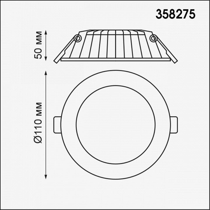 Встраиваемый светильник novotech gesso 358275