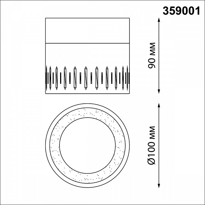 Накладной светильник novotech aura 359001