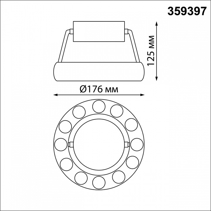 Накладной светильник novotech turn 359397
