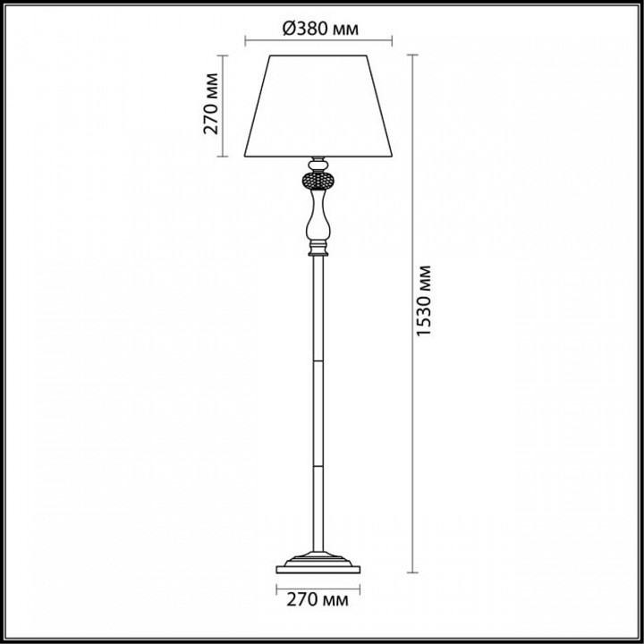Торшер odeon light gaellori 3393/1f