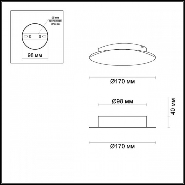 Накладной светильник odeon light solario 3561/6wl