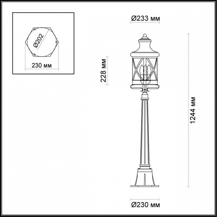 Наземный низкий светильник odeon light sation 4045/3f