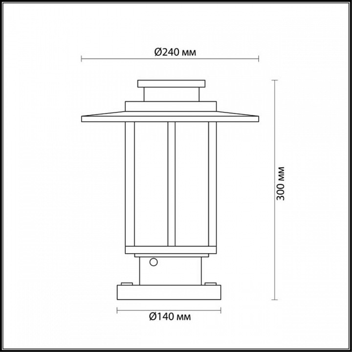 Наземный низкий светильник odeon light mito 4047/1b