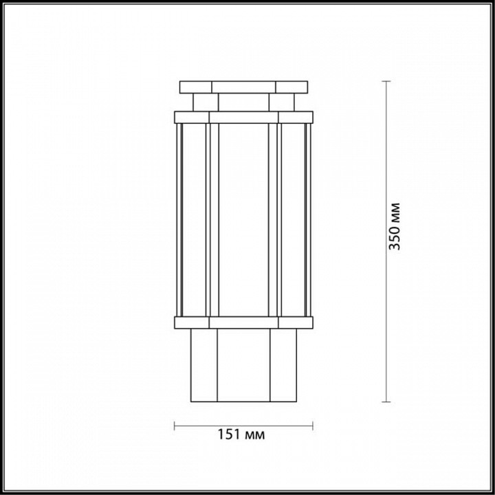 Наземный низкий светильник odeon light gino 4048/1b