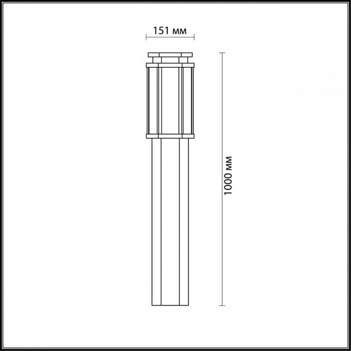 Наземный низкий светильник odeon light gino 4048/1f