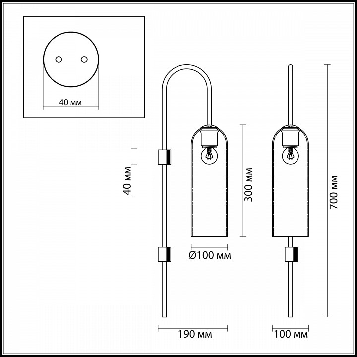 Бра odeon light vosti 4805/1w