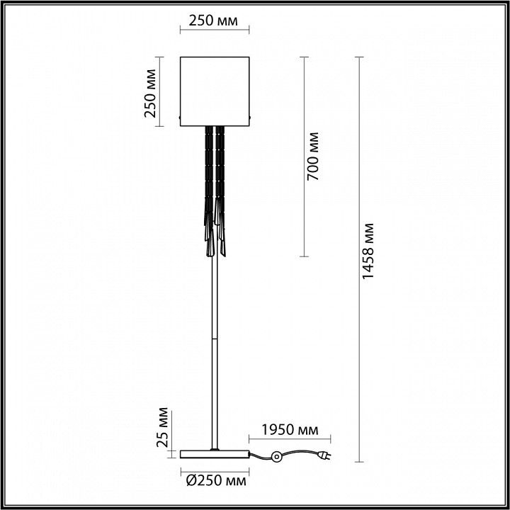 Торшер odeon light nicole 4886/1f
