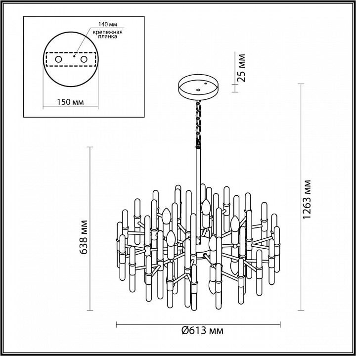 Подвесная люстра odeon light stika 4988/10
