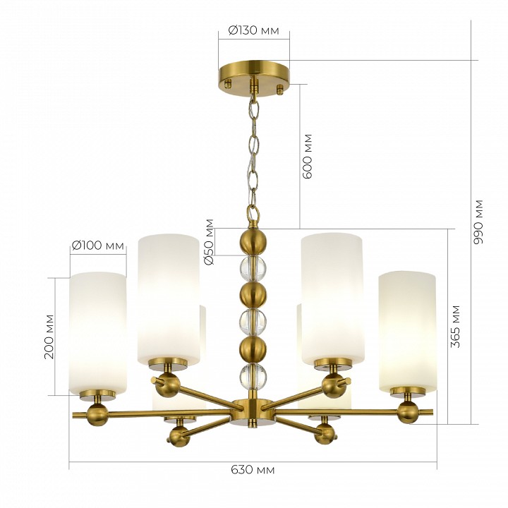 Подвесная люстра st-luce aurora sl2003.303.06