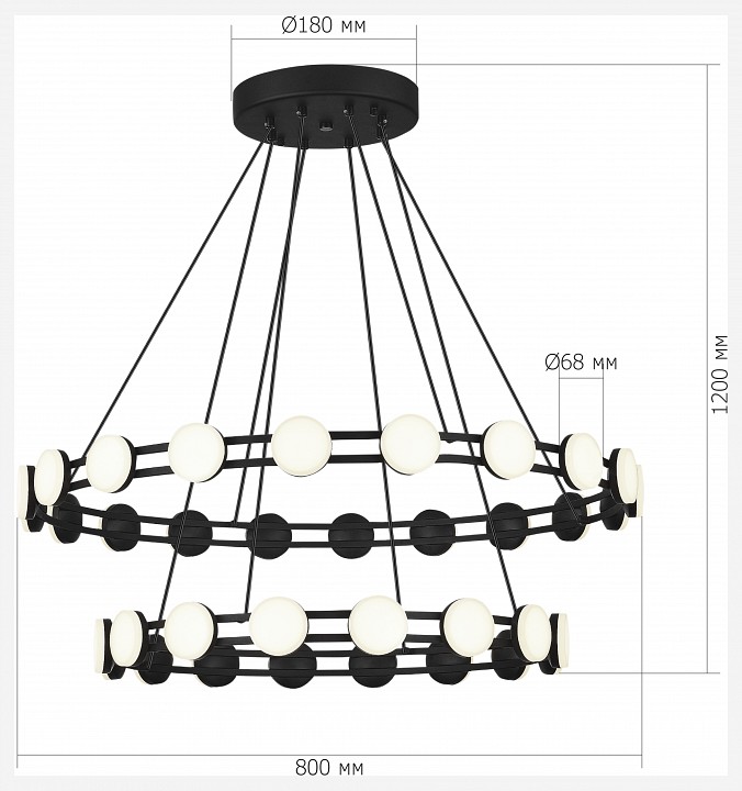 Подвесная люстра st-luce monro sl6610.403.36