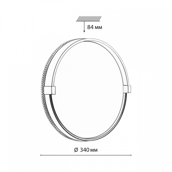 Накладной светильник sonex olidi black 7647/cl