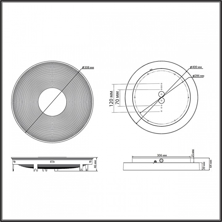 Накладной светильник sonex quantum 7753/25l