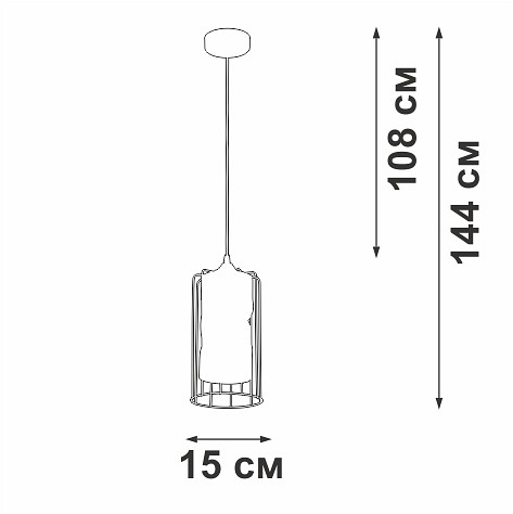 Подвесной светильник vitaluce v2847 v2847-1/1s