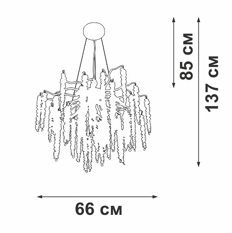 Подвесная люстра vitaluce v28551 v28551-9/7s