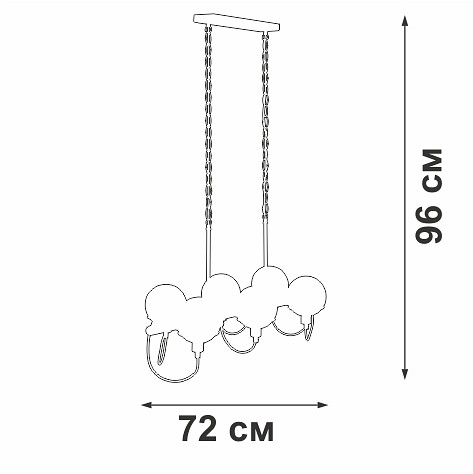 Подвесной светильник vitaluce v2862 v2862-1/6