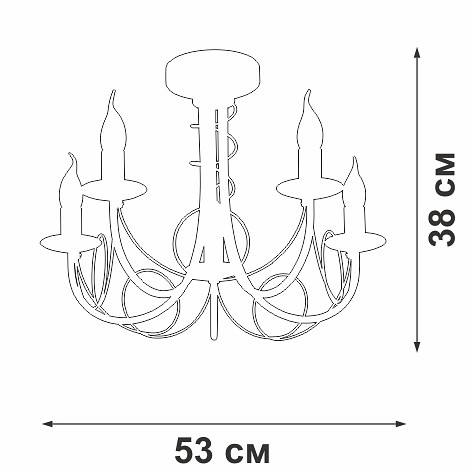 Люстра на штанге vitaluce v3035 v3035-0/5pl