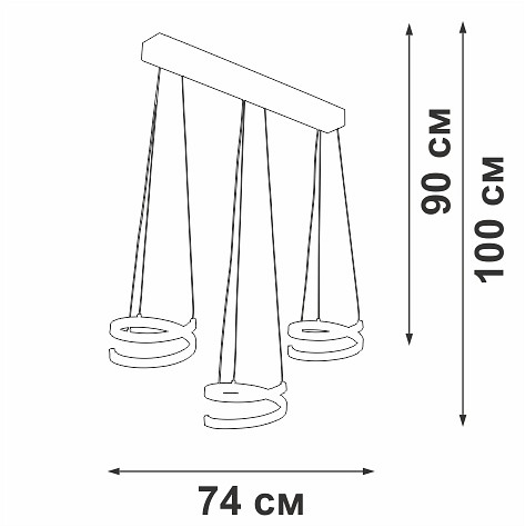 Подвесной светильник vitaluce v3047 v3047-0/3s