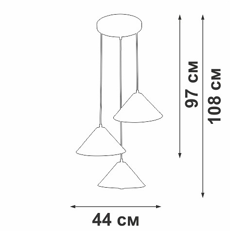 Подвесной светильник vitaluce v3093 v3093-0/3s