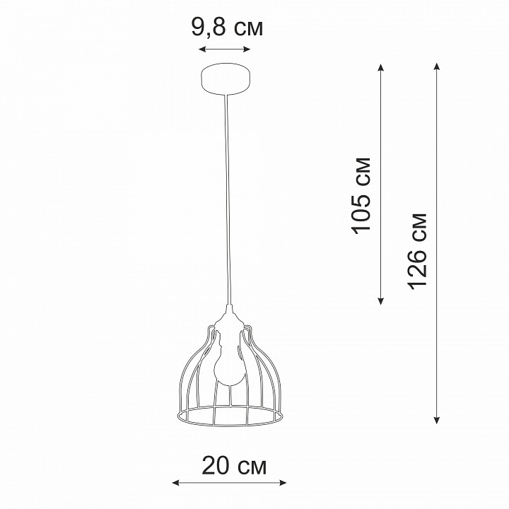 Подвесной светильник vitaluce v3102 v3102-1/1s