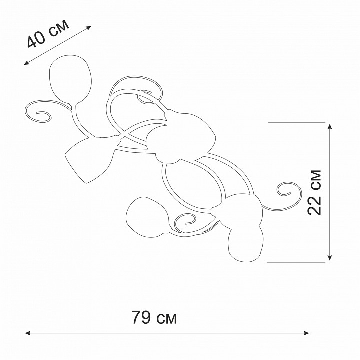 Потолочная люстра vitaluce v3269 v3269-3/6pl