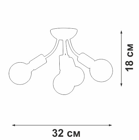 Потолочная люстра vitaluce v3927 v3927-1/4pl
