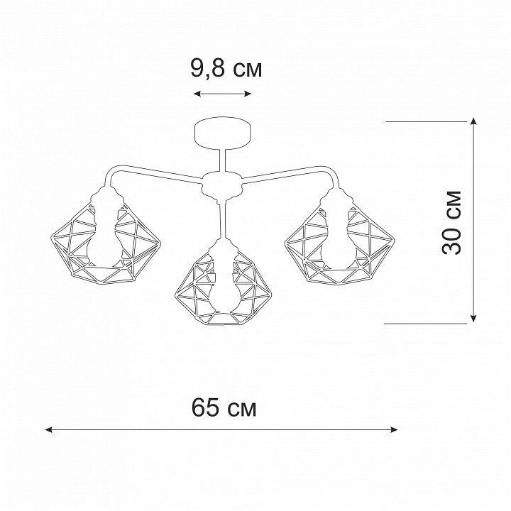 Люстра на штанге vitaluce v4258 v4258-0/3pl