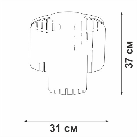 Потолочная люстра vitaluce v5154 v5154-1/4pl