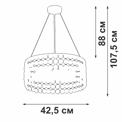 Подвесной светильник vitaluce v5329 v5329-8/6s