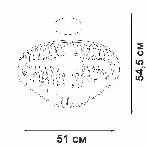 Люстра на штанге vitaluce v5352 v5352-1/5pl