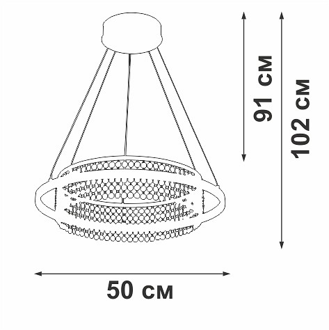 Подвесная люстра vitaluce v54000 v54000-0/1s