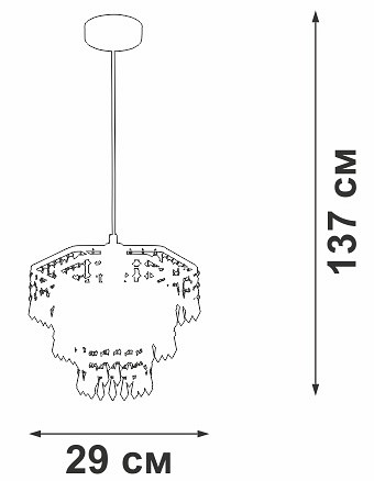 Подвесная люстра vitaluce v5883 v5883-1/1s