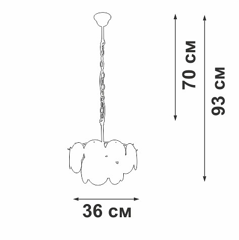 Подвесная люстра vitaluce v5888 v5888-9/4