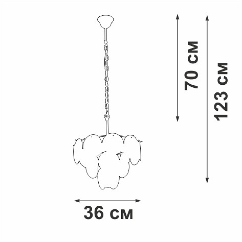Подвесная люстра vitaluce v5888 v5888-9/7