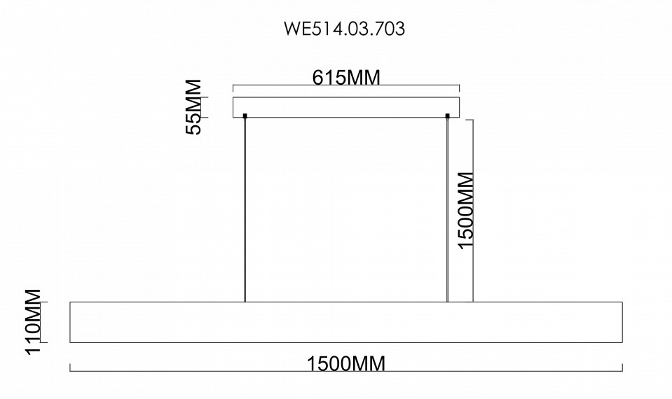 Подвесной светильник wertmark edda we514.03.703
