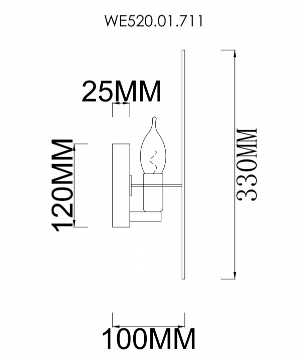 Бра wertmark palma we520.01.711
