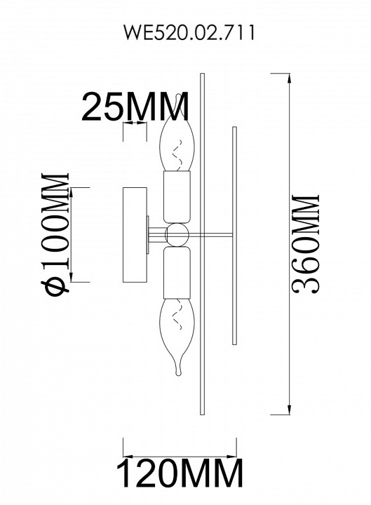 Бра wertmark palma we520.02.711