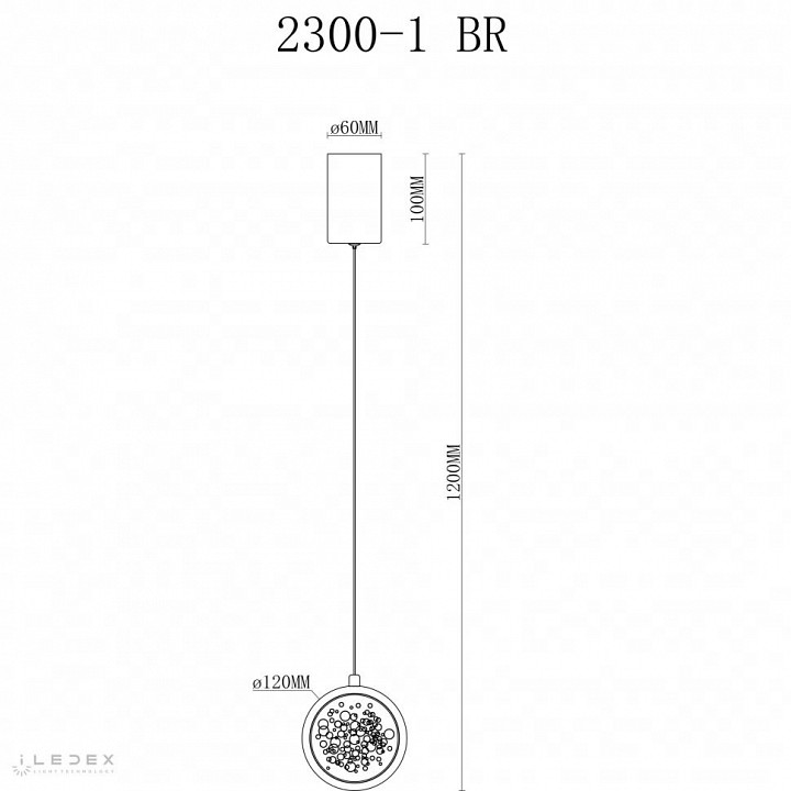 Подвесной светильник iledex sonos 2300-1 br